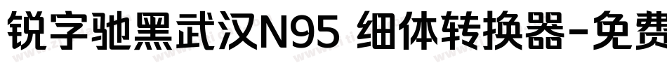 锐字驰黑武汉N95 细体转换器字体转换